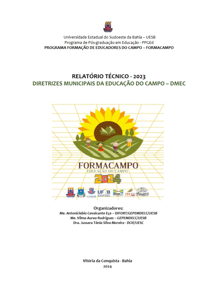 Capa do relatório: RELATÓRIO TÉCNICO - DMEC 2023