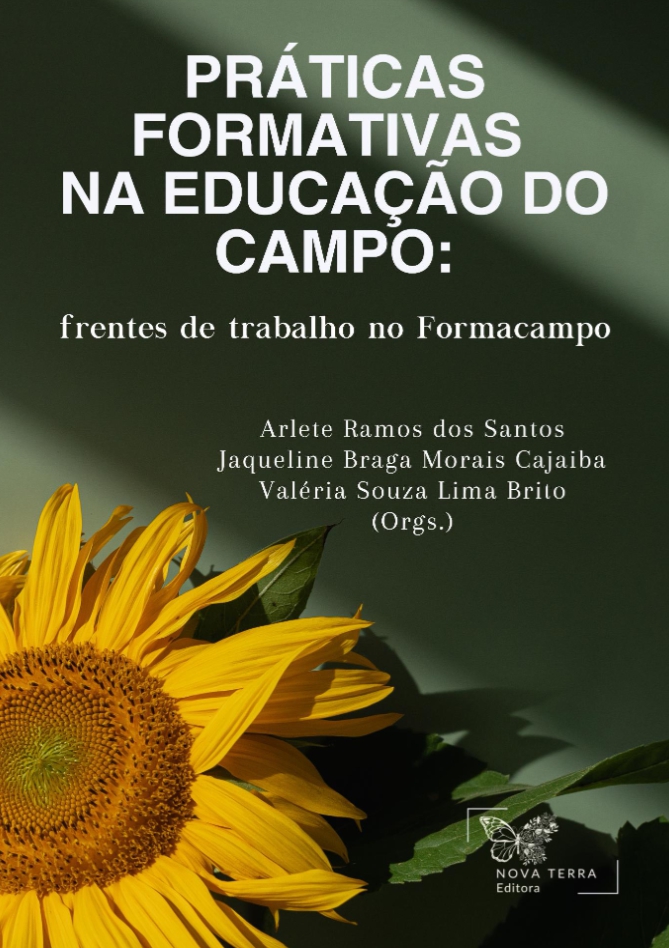 Capa do livro PRÁTICAS FORMATIVAS  NO CONTEXTO DA  EDUCAÇÃO DO CAMPO:  frentes de trabalho no Formacampo